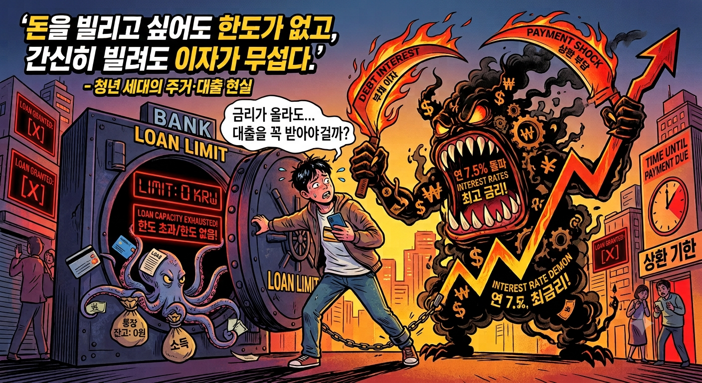 "은행권 가계대출 여력 바닥"&hellip; 주담대 금리 최고 연 7.5% 육박