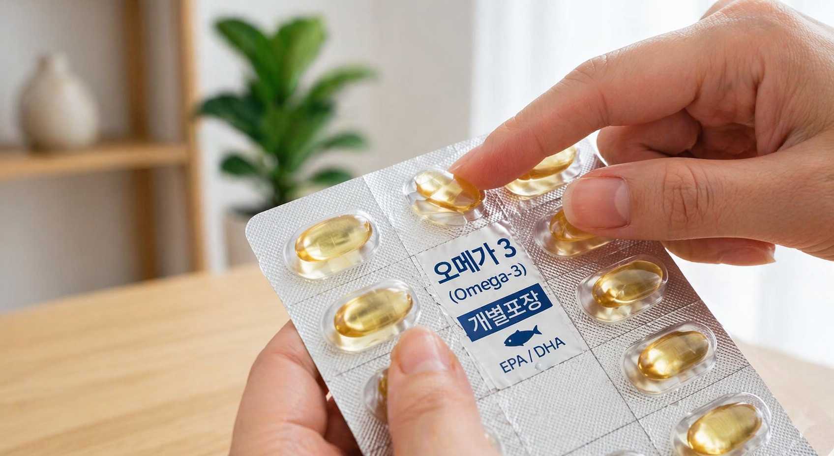 개별 포장된 오메가 3 이미지