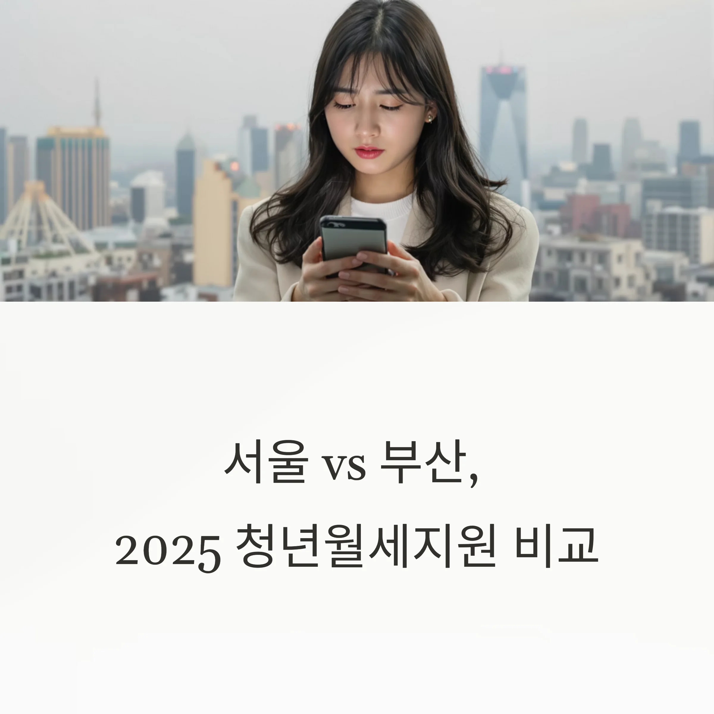 서울 vs 부산, 2025 청년월세지원
