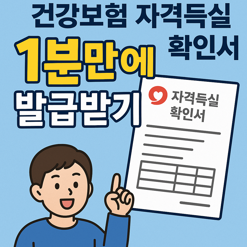 건강보험 자격득실 확인서 1분만에 발급받기
