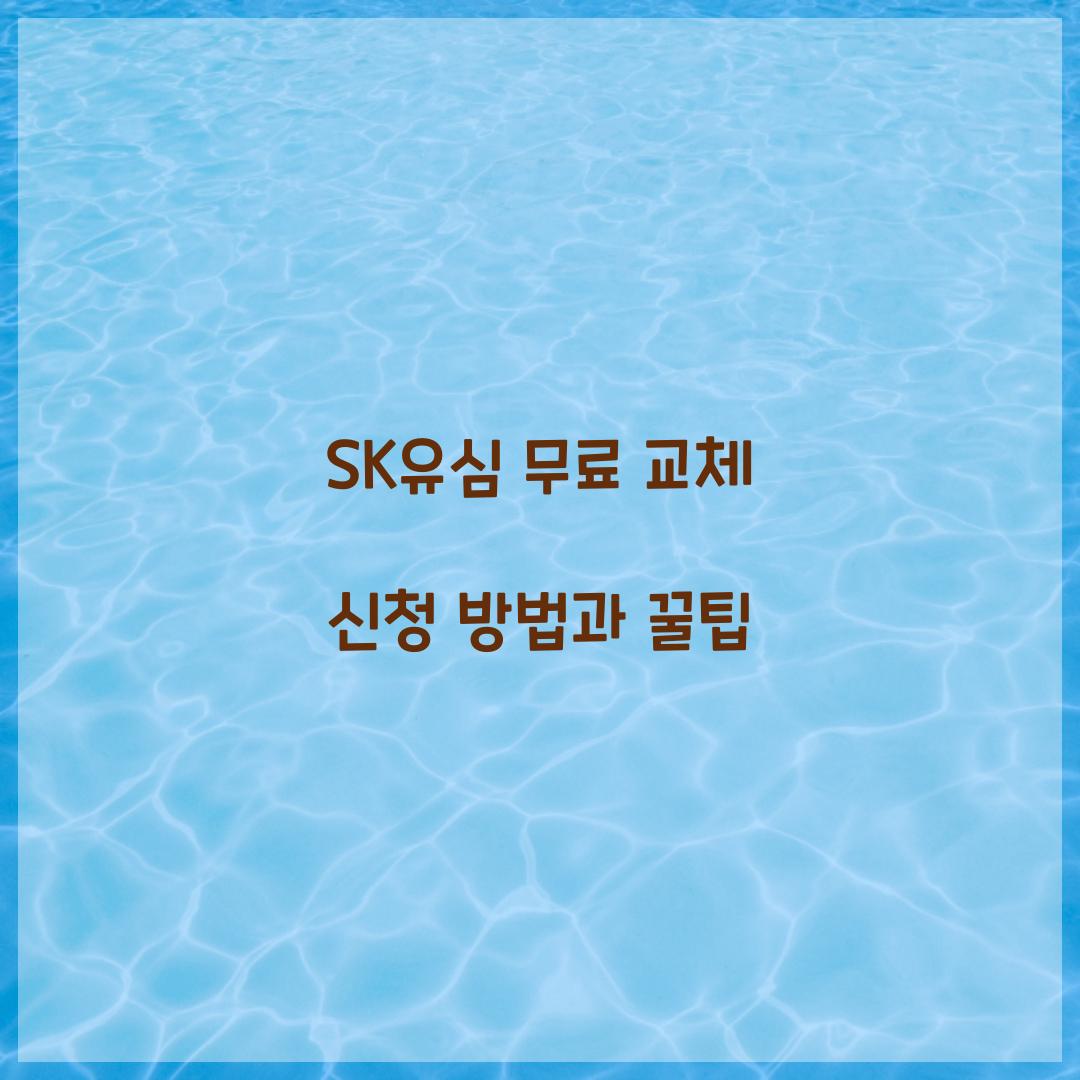 SK유심 무료 교체