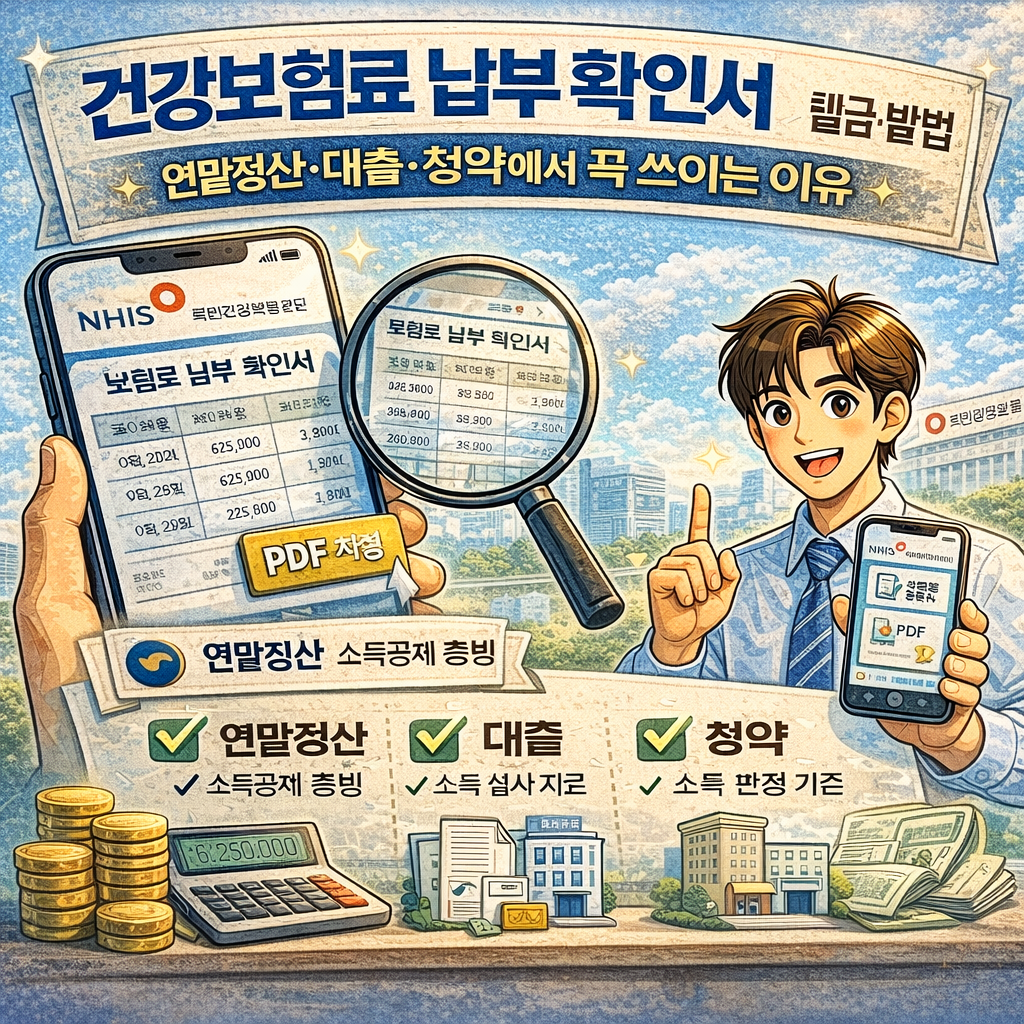 건강보험료 납부 확인서 발급&middot;활용법 총정리