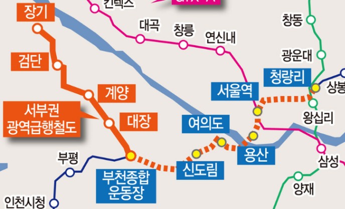 GTX D노선도