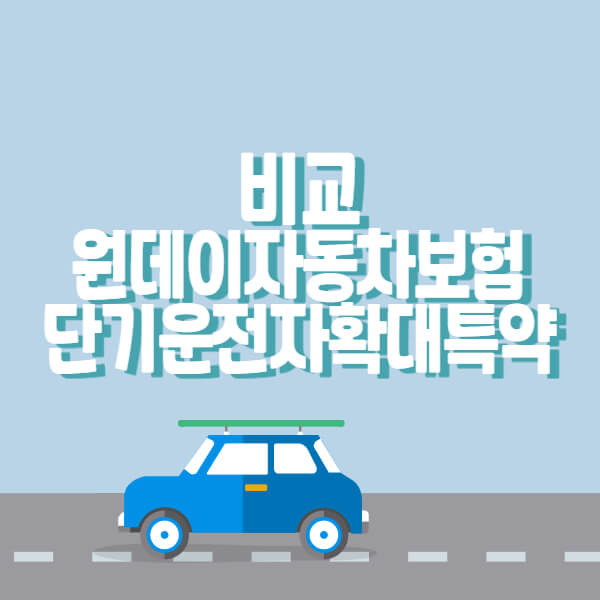 일일-원데이-자동차보험-비교-단기운전자확대특약-차이-썸네일