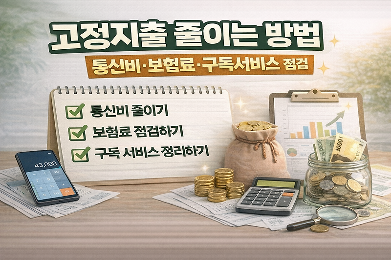 고정지출 줄이는 방법