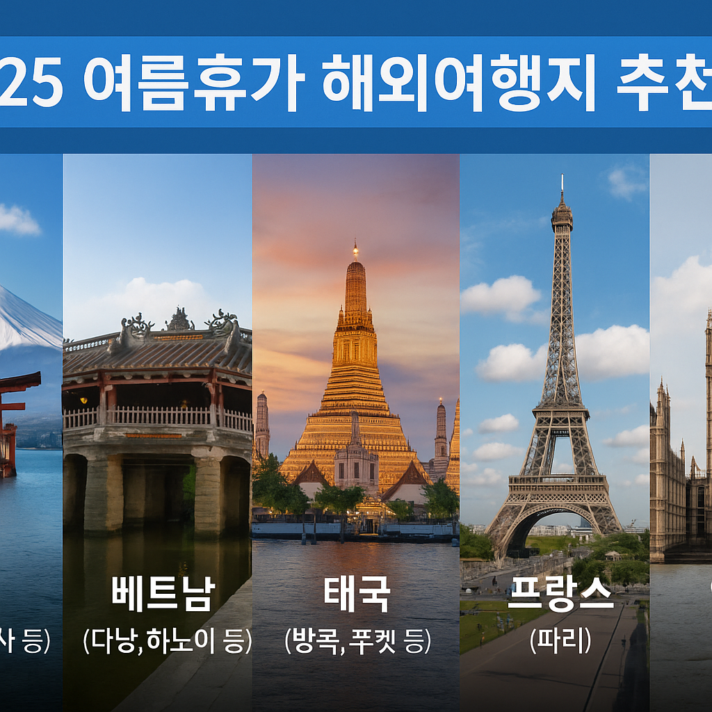 인기 해외여행지 TOP5
