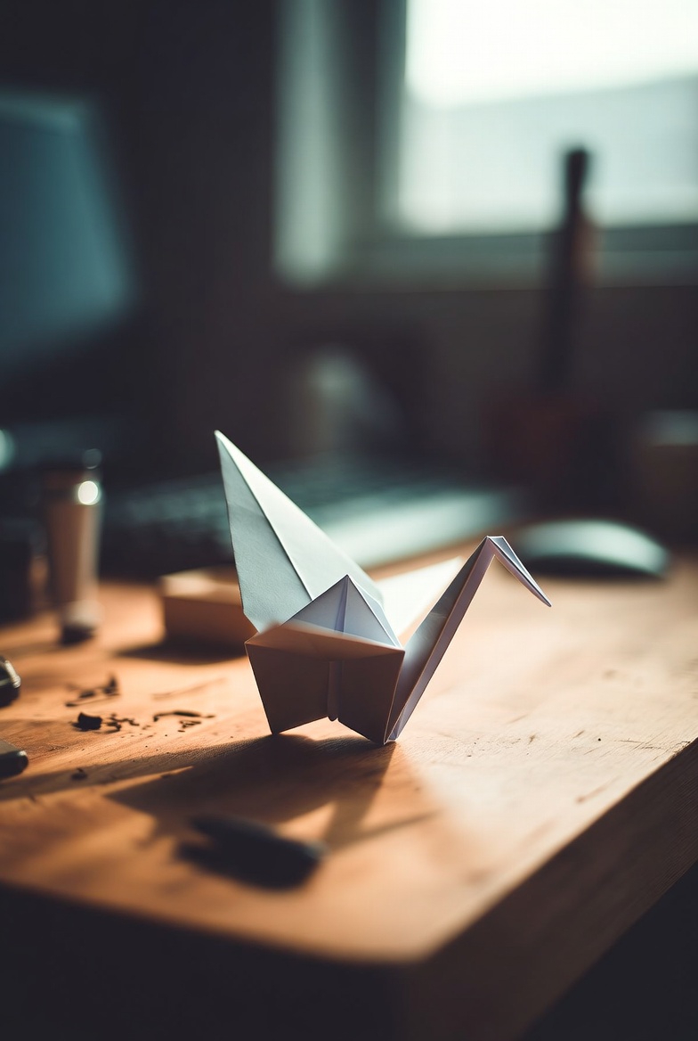 A clean white paper on a desk