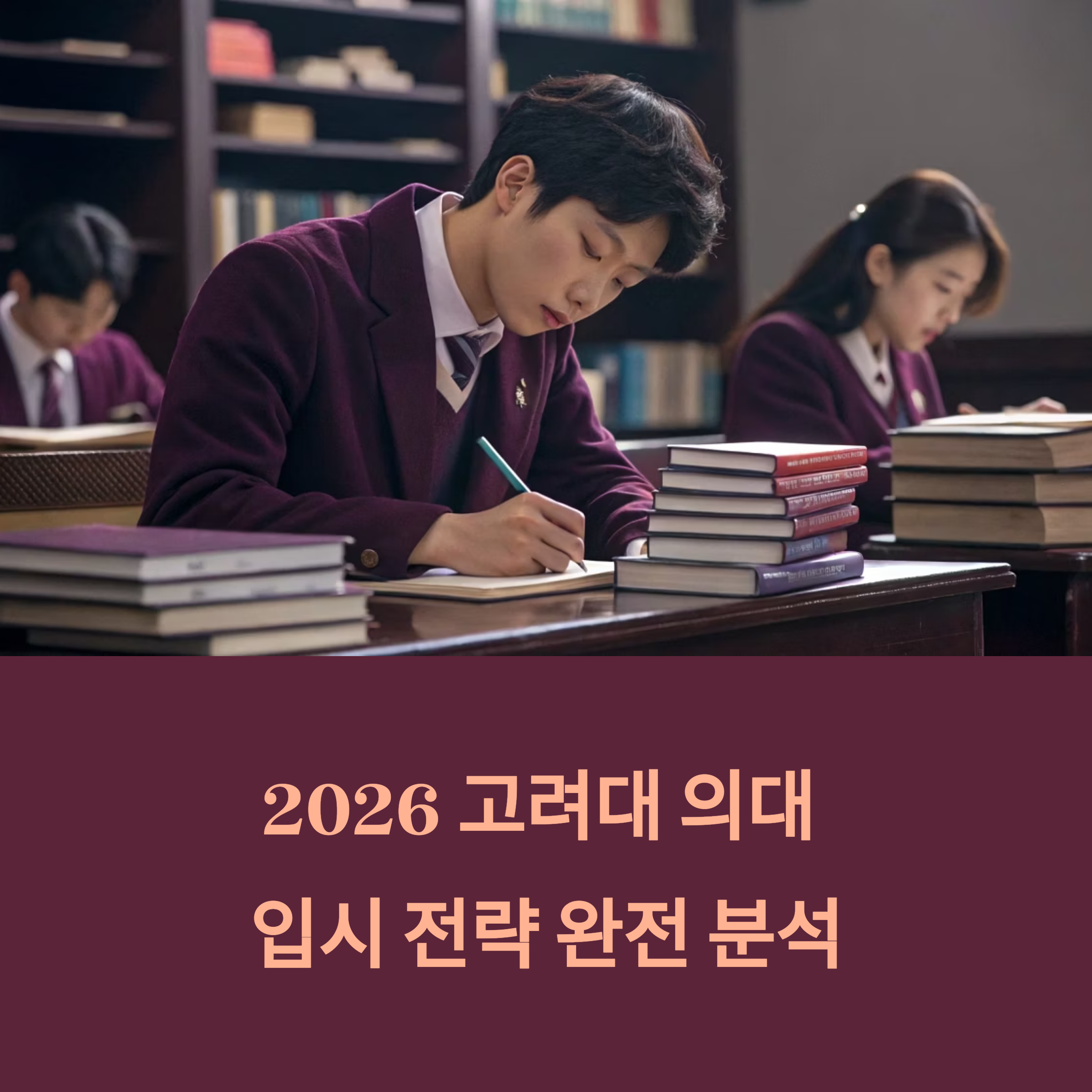 2026 고려대 의대 입시 전략: 완화된 수능 기준과 강화된 전형별 차별화 분석