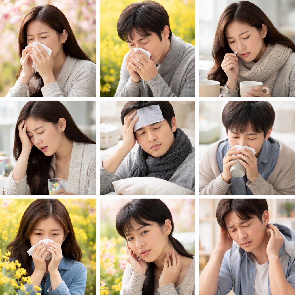 봄철 감기 증상 원인 치료