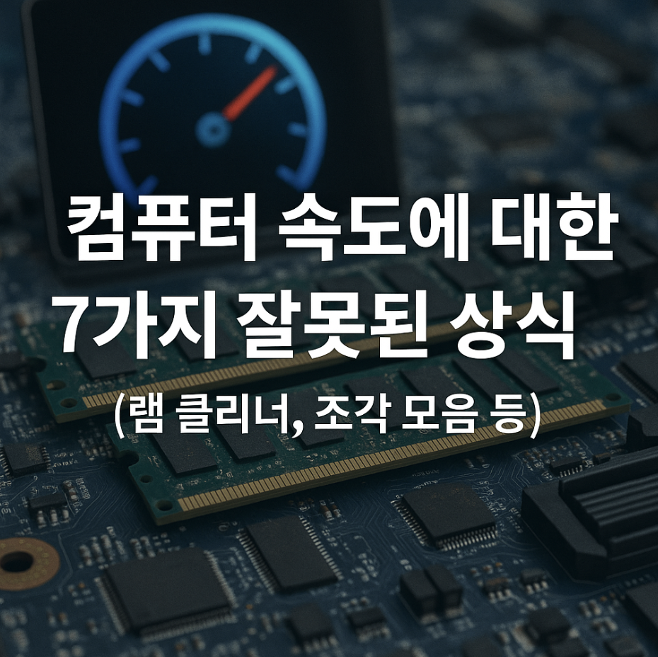 컴퓨터 속도에 대한 7가지 잘못된 상식 (램 클리너, 조각 모음 등)