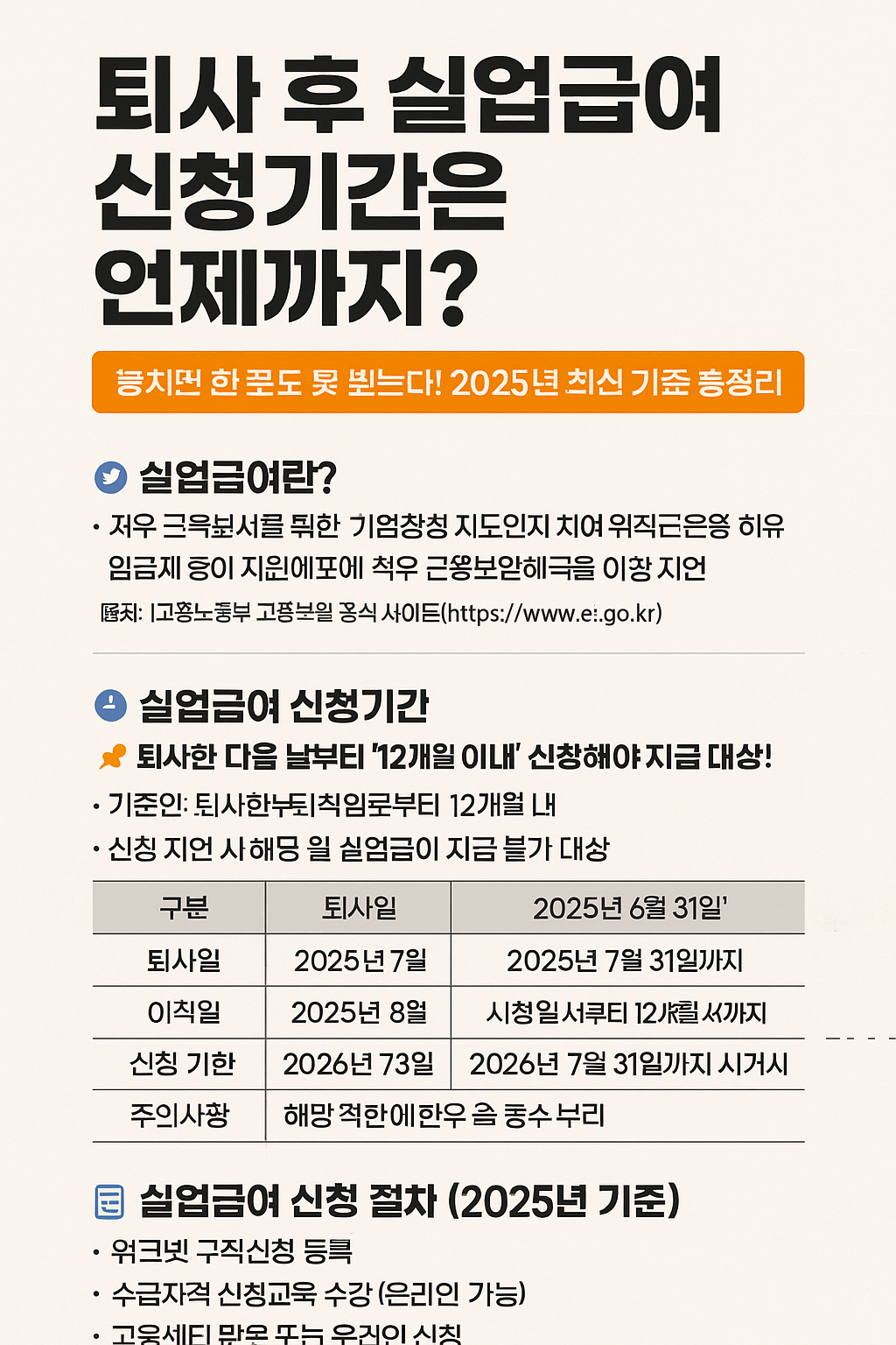 퇴사 후 실업급여 신청기간은 언제까지?