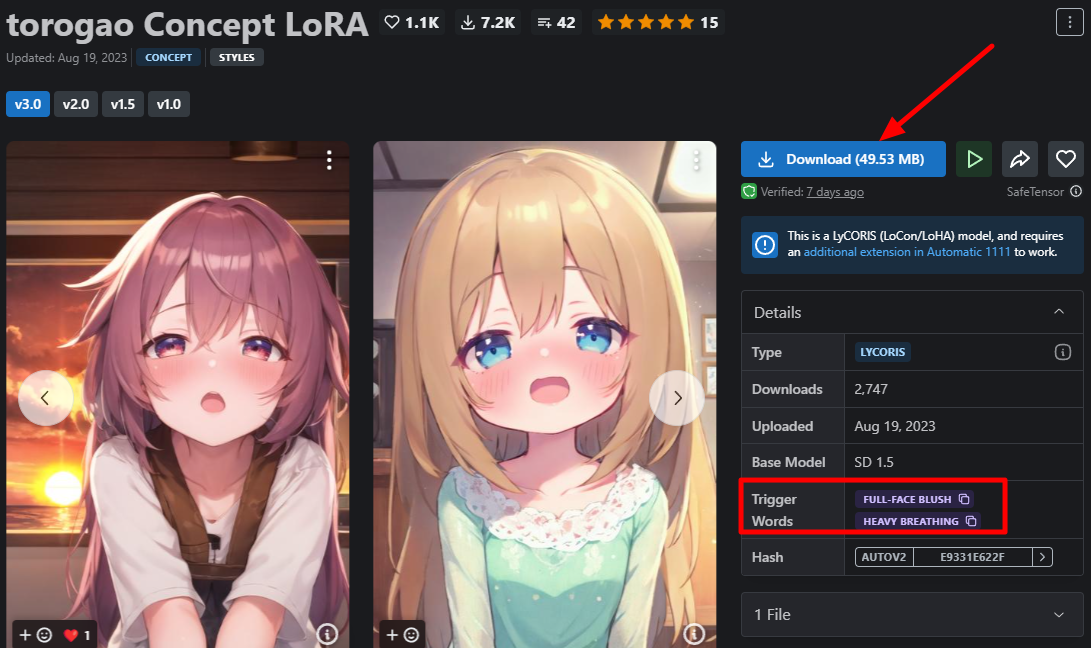 torograo 스타일 LyCORIS