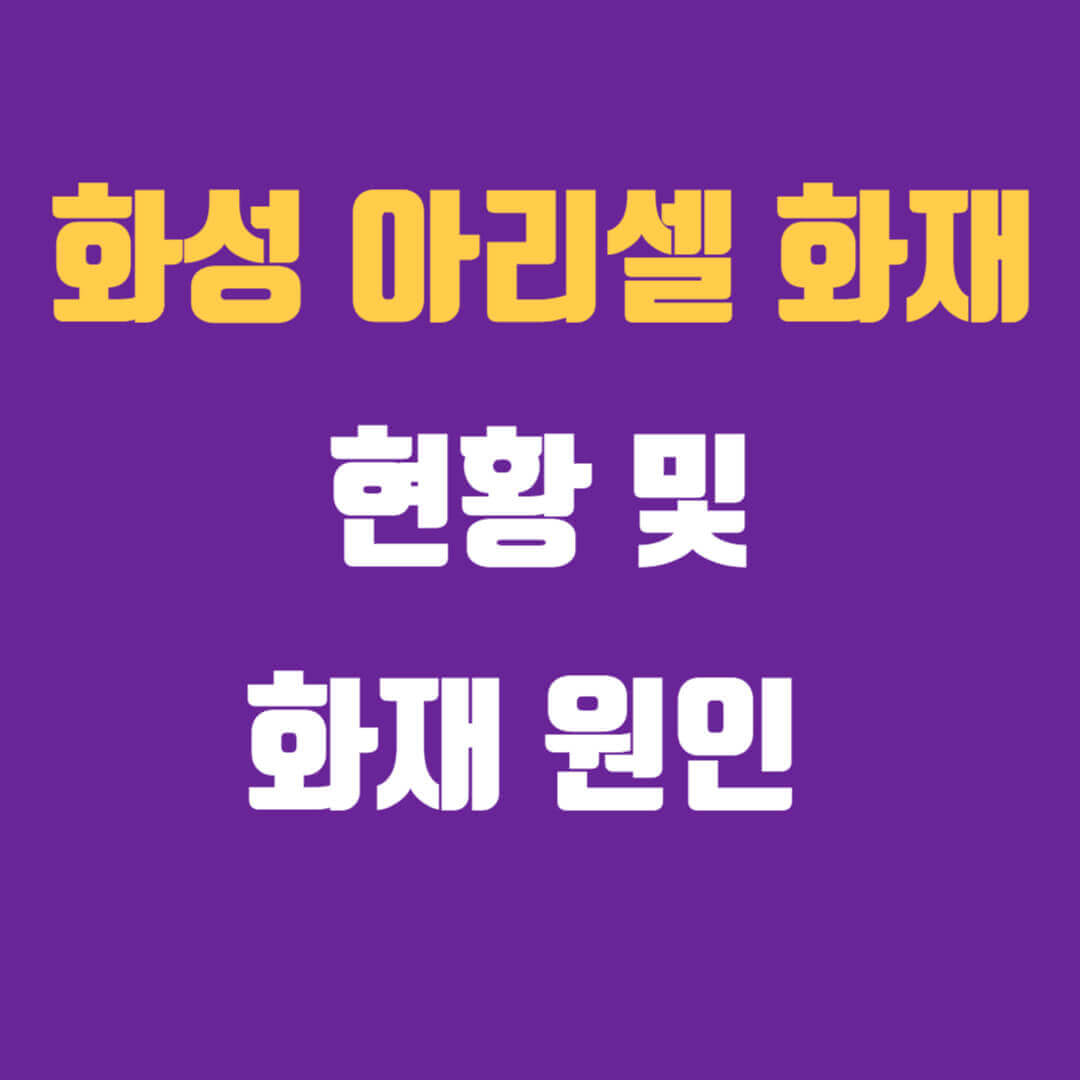 화성 아리셀 공장 화재 23명 사망 원인