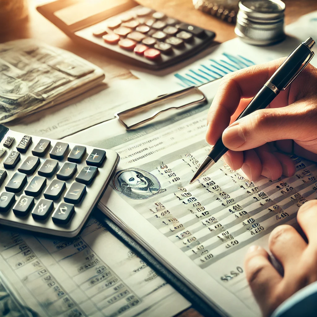  연금 혜택을 위한 재정 문서와 계산기