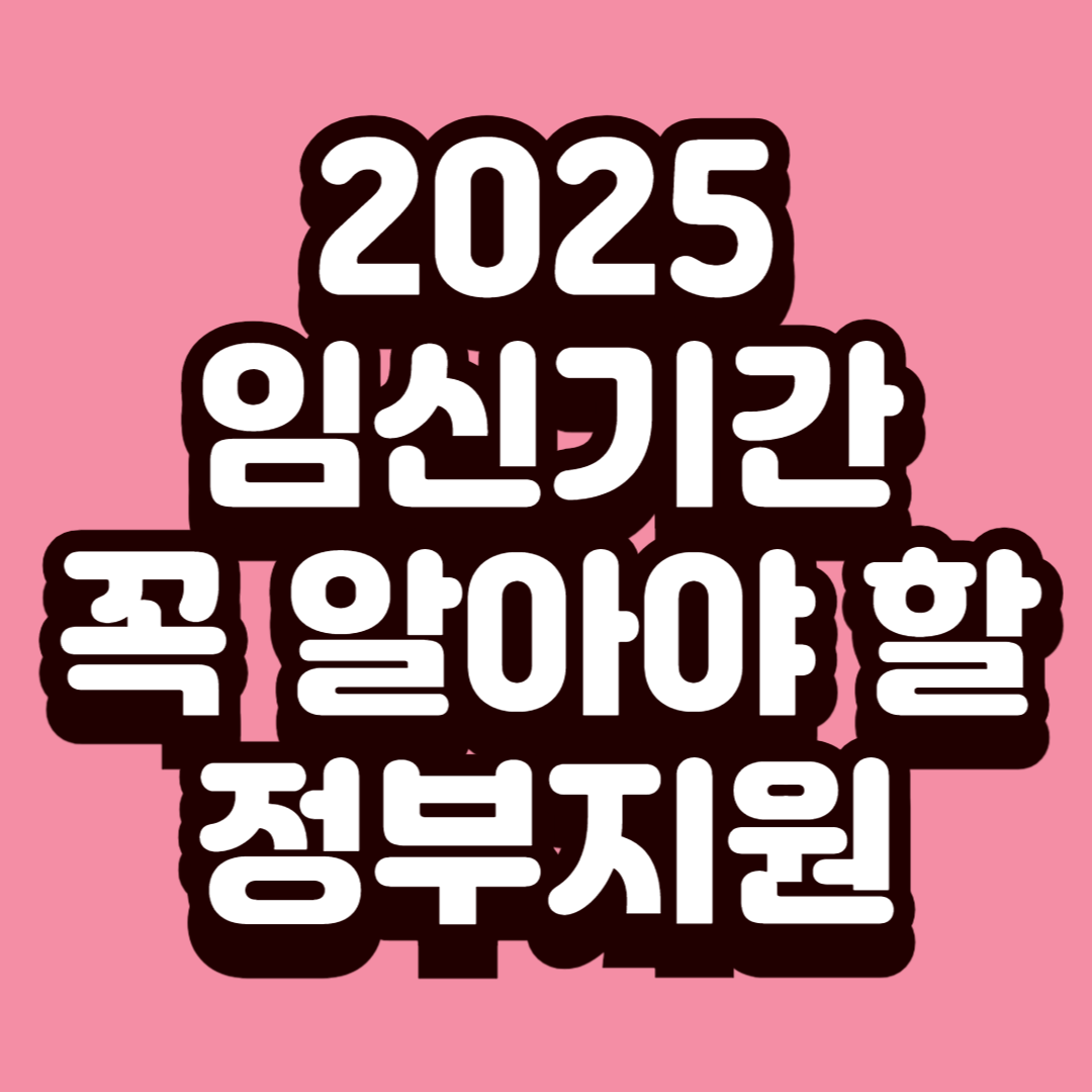 2025년 임신기간, 꼭 알아야 할 정부지원 혜택 총정리
