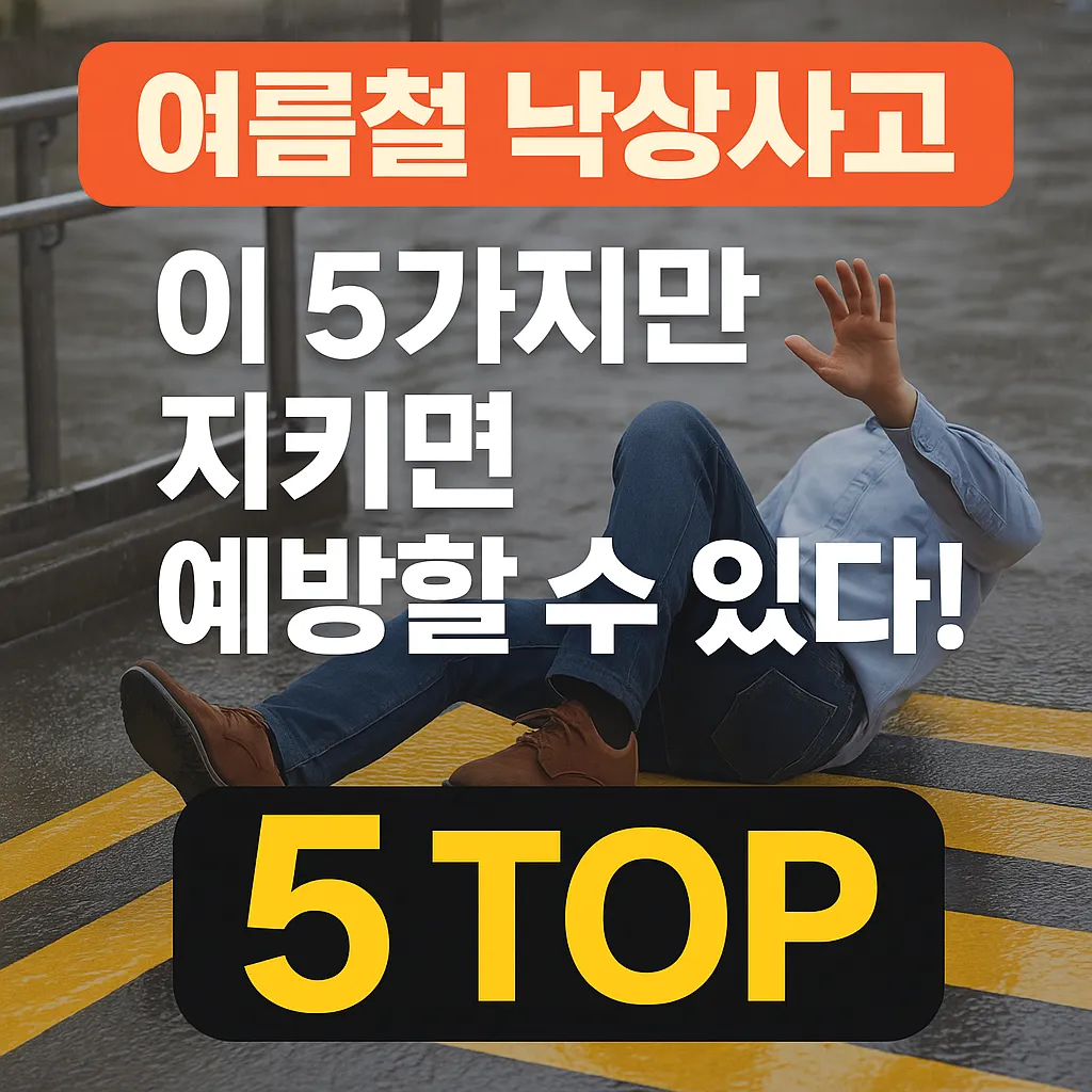 농업경제학 : 여름철 낙상사고, 이 5가지만 지키면 예방할 수 있다!