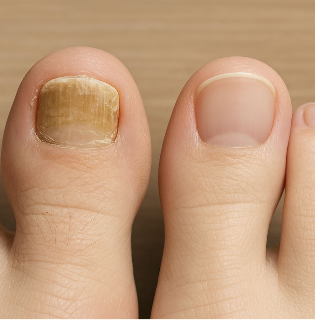 발톱무좀과 일반발톱 이미지