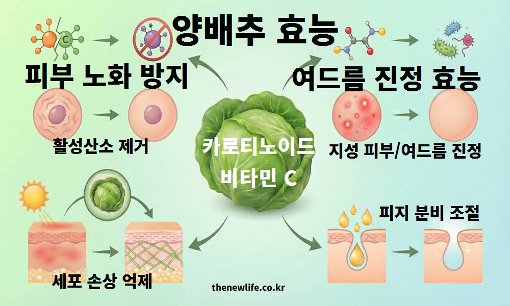 양배추 효능 피부 노화 방지 여드름 진정