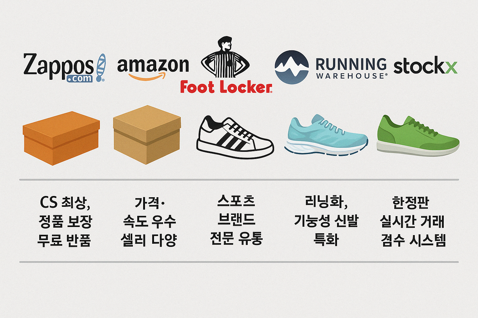 해외 운동화 유통채널 관련 사진