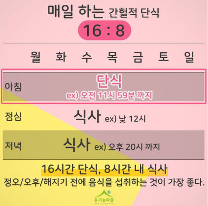 16 :8 간헐적 단식