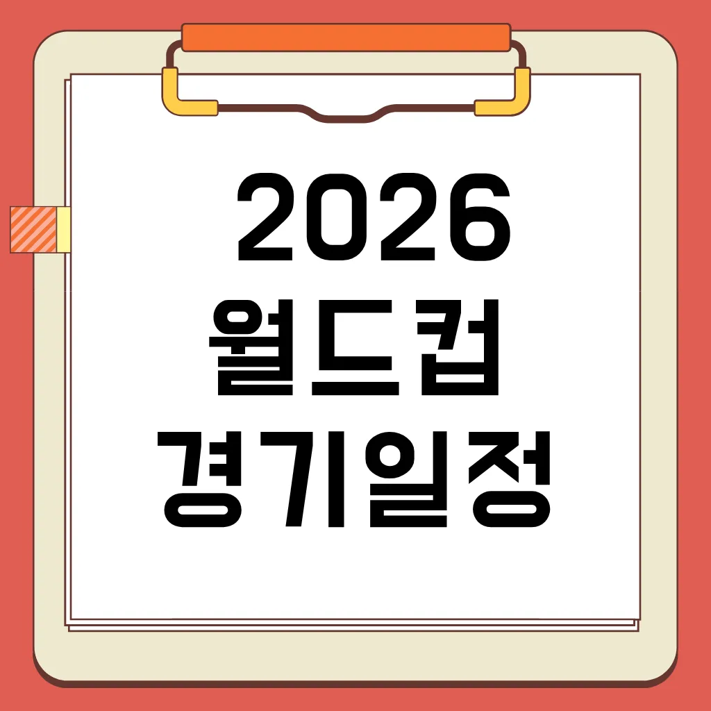 2026 월드컵 일정, 조편성, 한국 경기 일정, 티켓 예매 방법