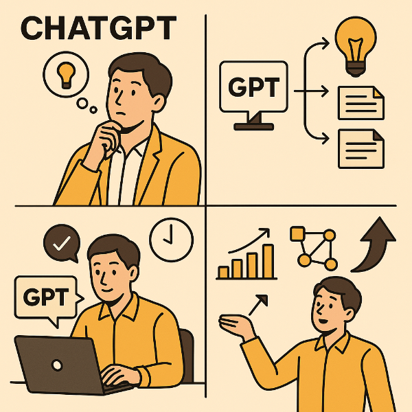 gpt로 많은 업무를 해내는 사진