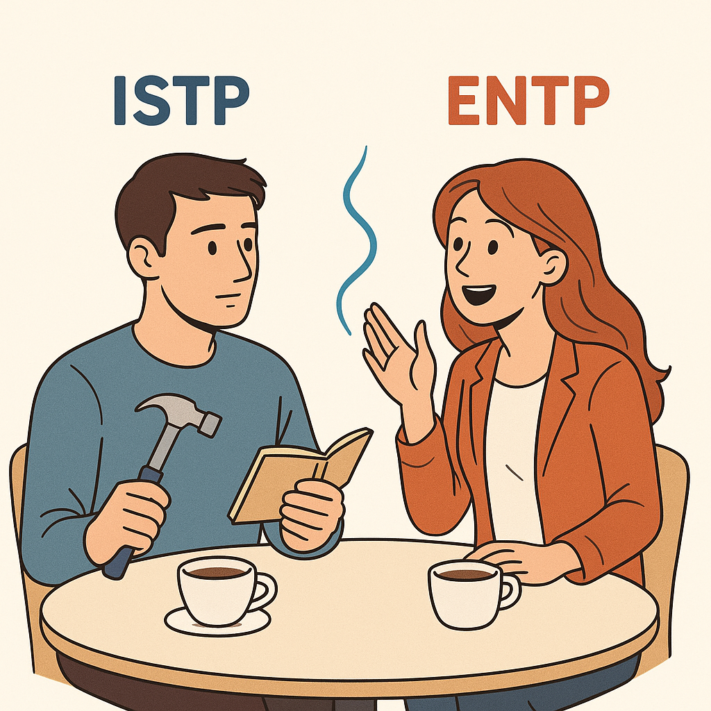 ENTP 여자와 ISTP 남자, 침묵과 논쟁 사이에서 시너지를 만드는 비법
