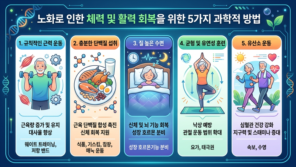 노화로 떨어진 체력과 활력, 다시 깨우는 5가지 과학적 방법