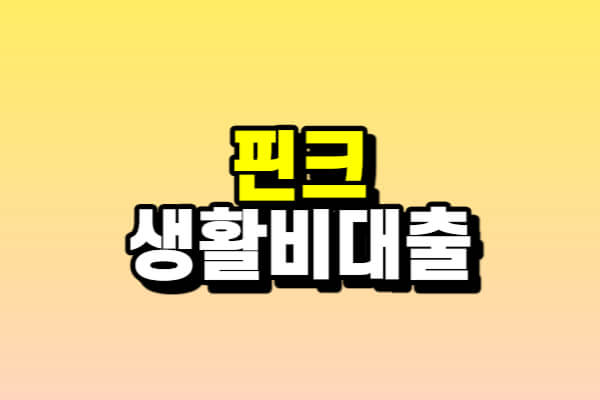 핀크 생활비대출