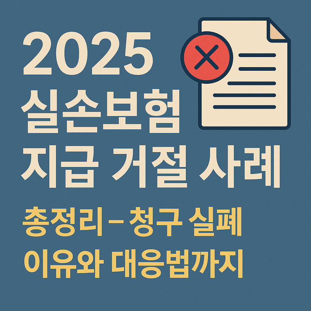 2025 실손보험 지급 거절 사례 총정리 &ndash; 청구 실패 이유와 대응법까지