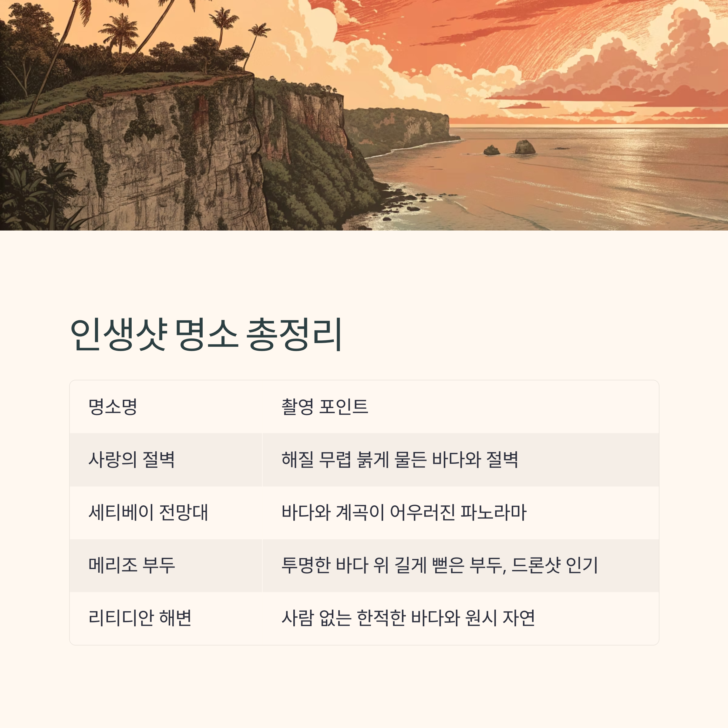 인생샷 명소 총정리