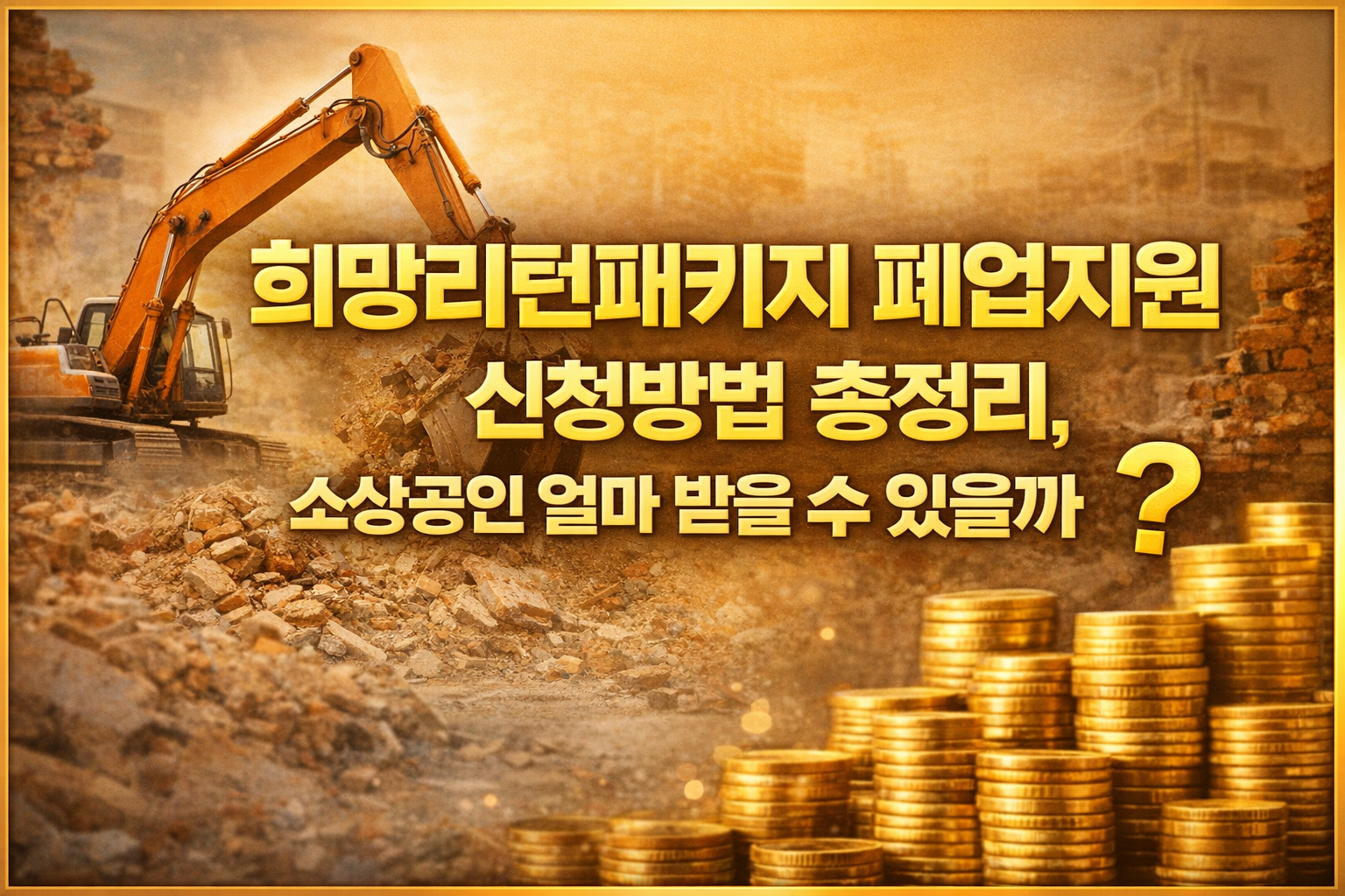 희망리턴패키지 폐업지원 신청방법 총정리 소상공인 점포철거지원금 얼마 받을 수 있을까 안내 hope return package closure support guide for small business