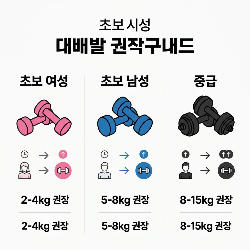 덤벨 고르는법 무게 선택 기준 초보 중급