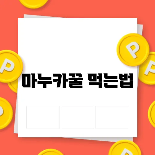마누카꿀 먹는법