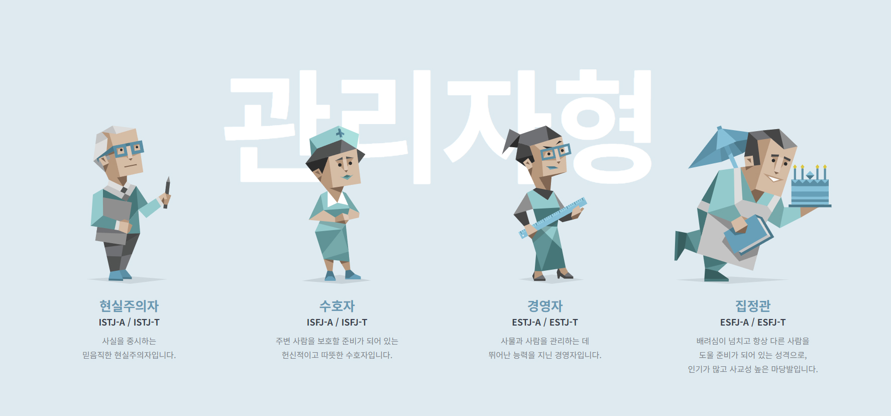 MBTI 유형별 특징 관리자형