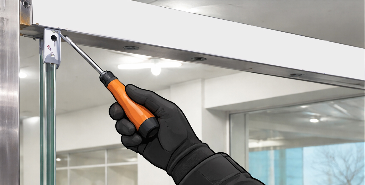 유리 강화문 상단