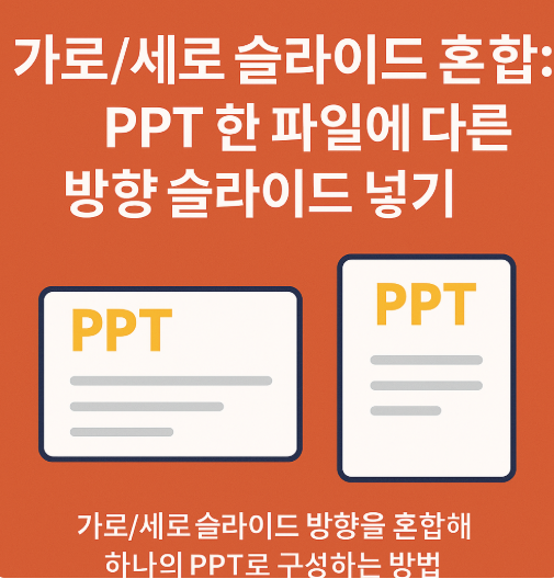 PPT 한 파일에 다른 방향 슬라이드 넣기