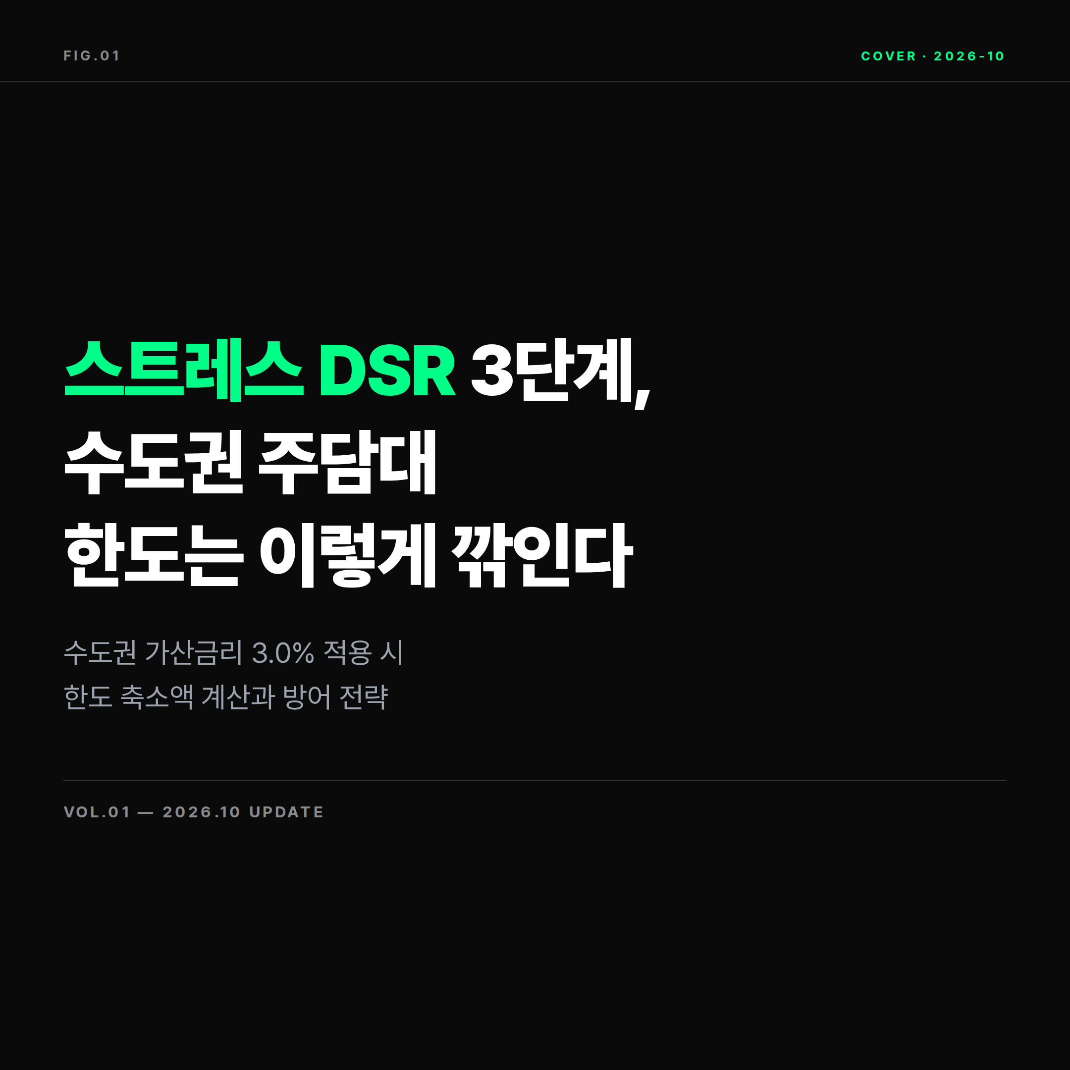 2026 스트레스 DSR 3단계 수도권 주택담보대출 한도 축소 계산법 표지 이미지