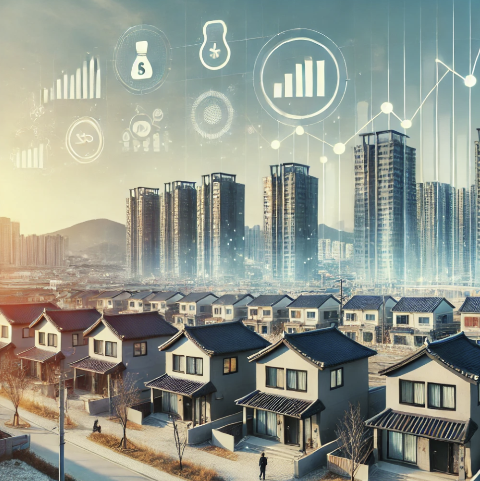 부동산세금을 설명하는 주거지역 배경