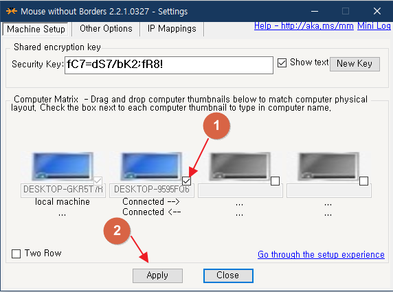 윈도우10 mouse without borders 설정 방법 사진 6
