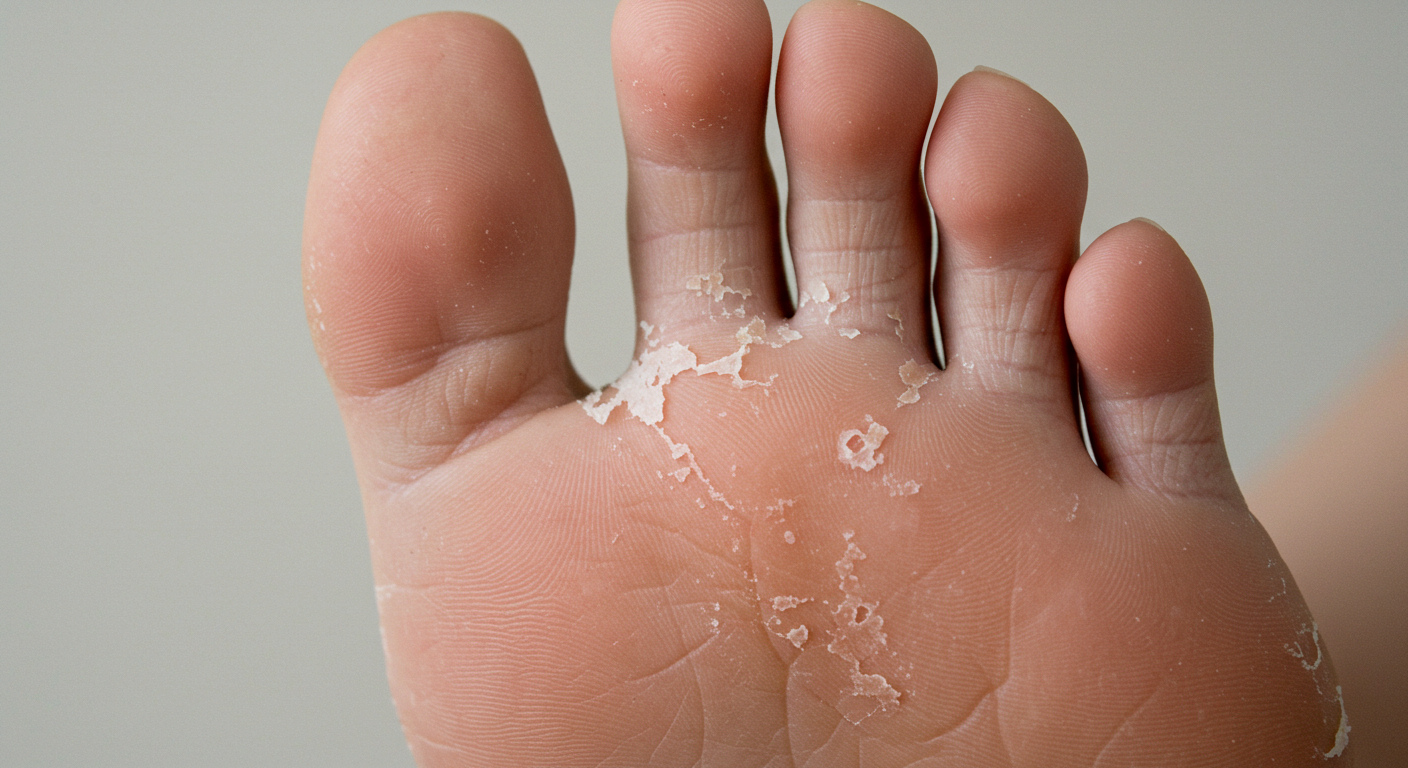 수포가 생기고 터진 후 벗겨지는 발바닥