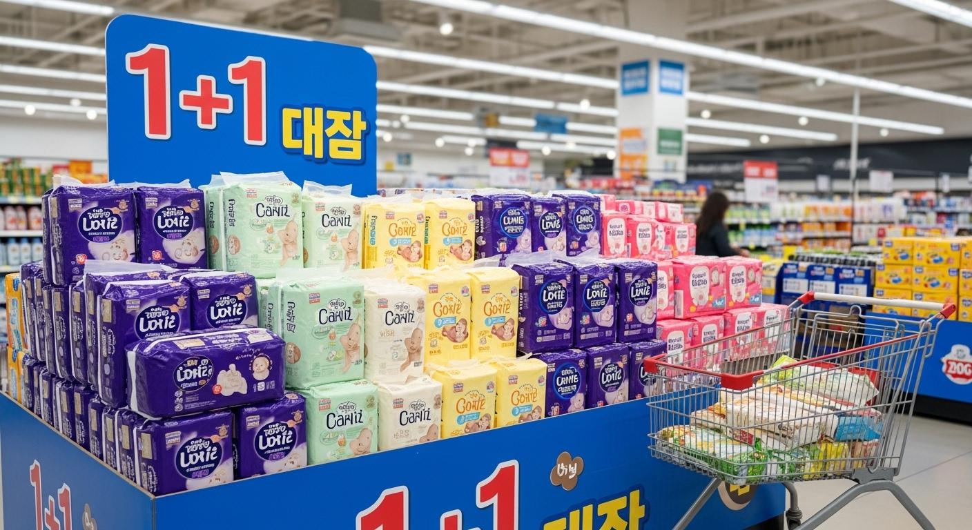 롯데마트 기저귀 1+1