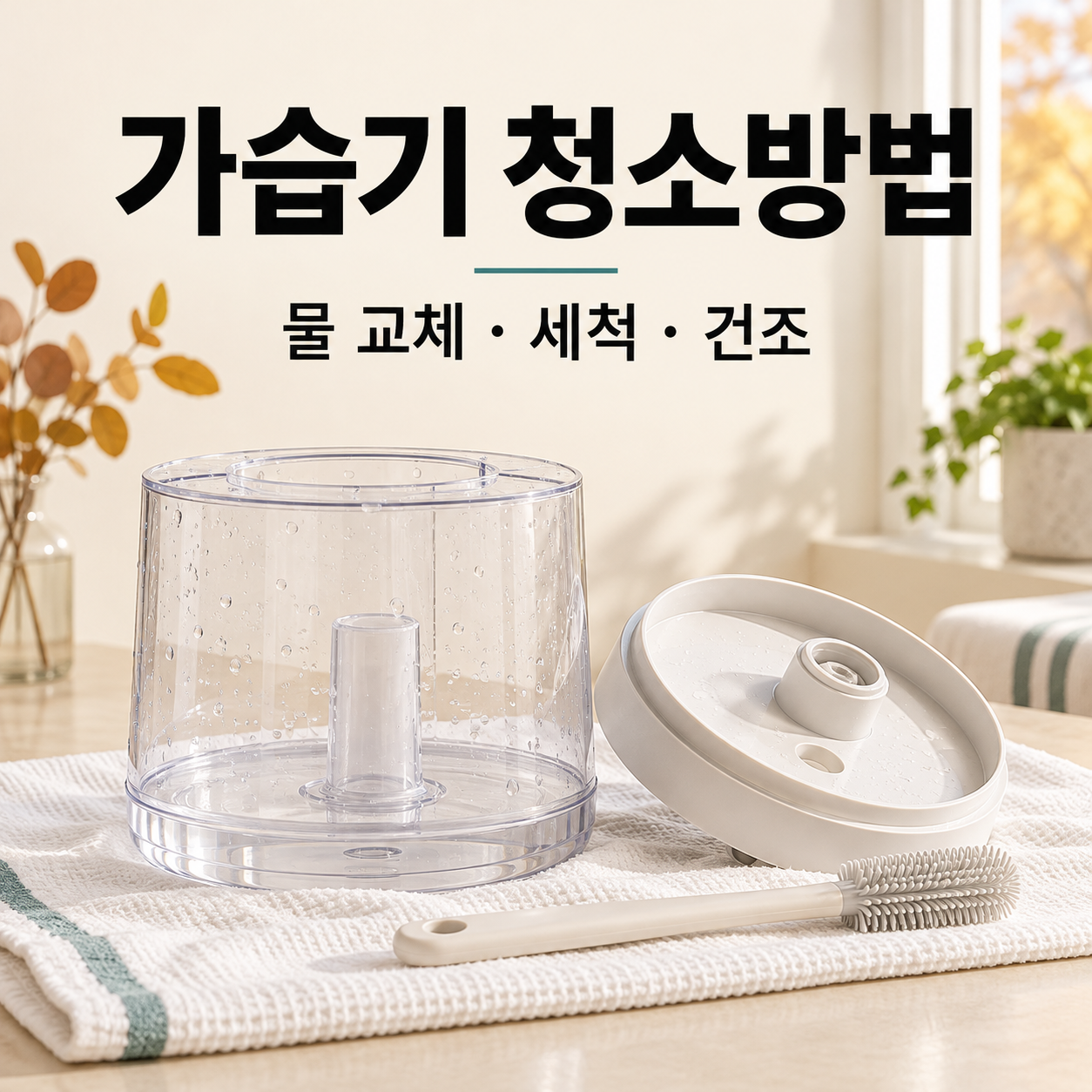 가습기 청소방법, 물 교체와 세척·건조 순서