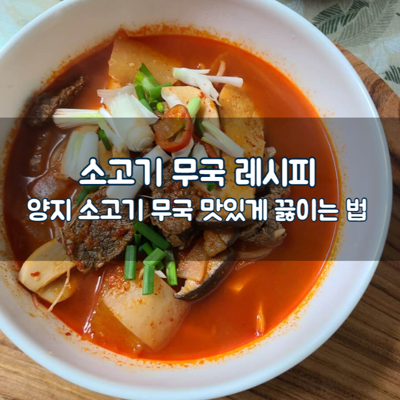 소고기 무국 레시피 양지 소고기무국 맛있게 끓이는 법