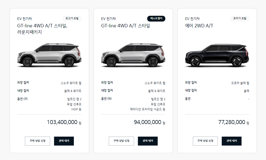 2024 기아 EV9 디자인