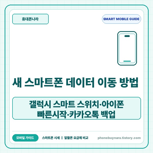 새 스마트폰 데이터 이동 방법 정리: 갤럭시 스마트 스위치·아이폰 빠른시