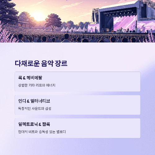 다채로운 음악 장르