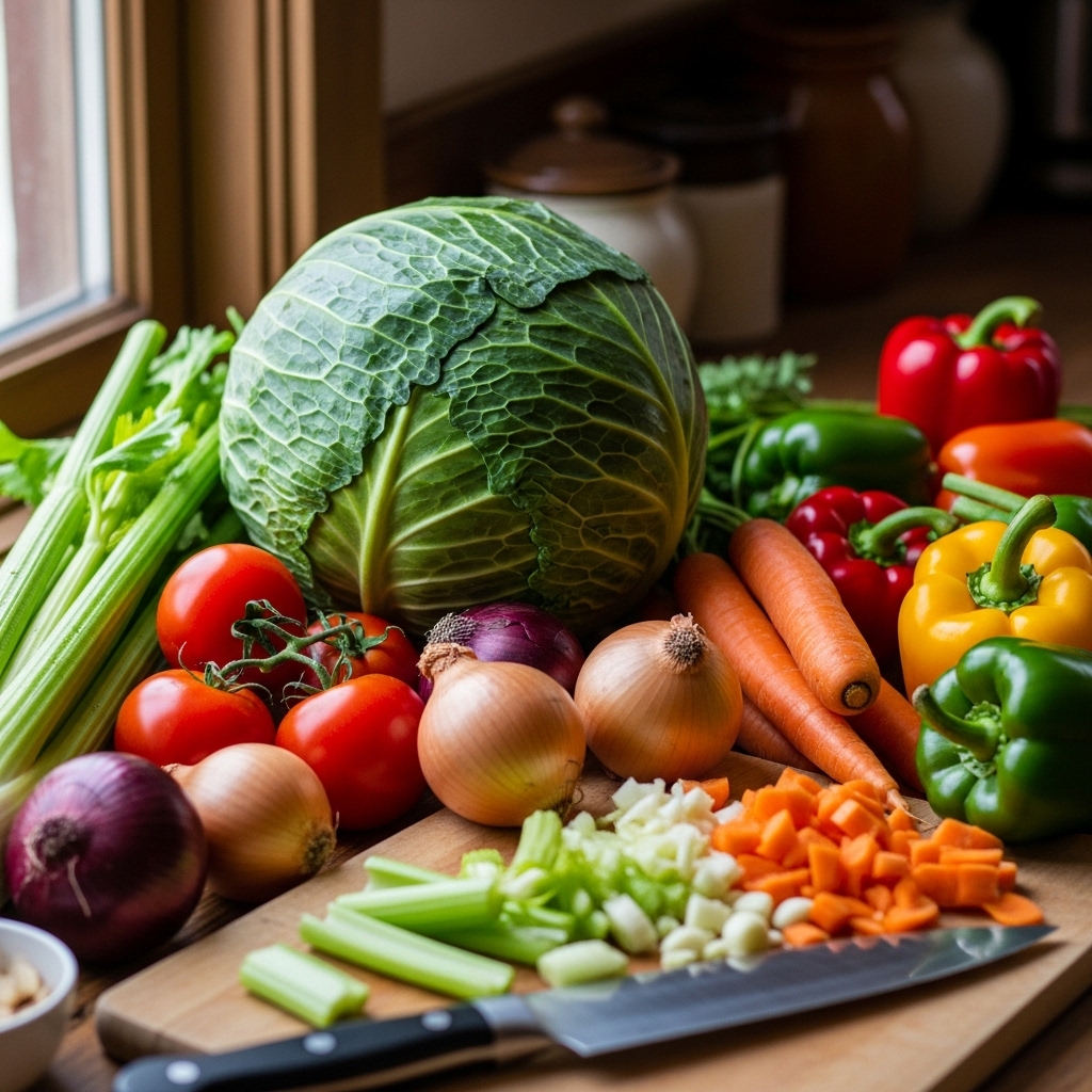 마녀스프 재료 AI 이미지