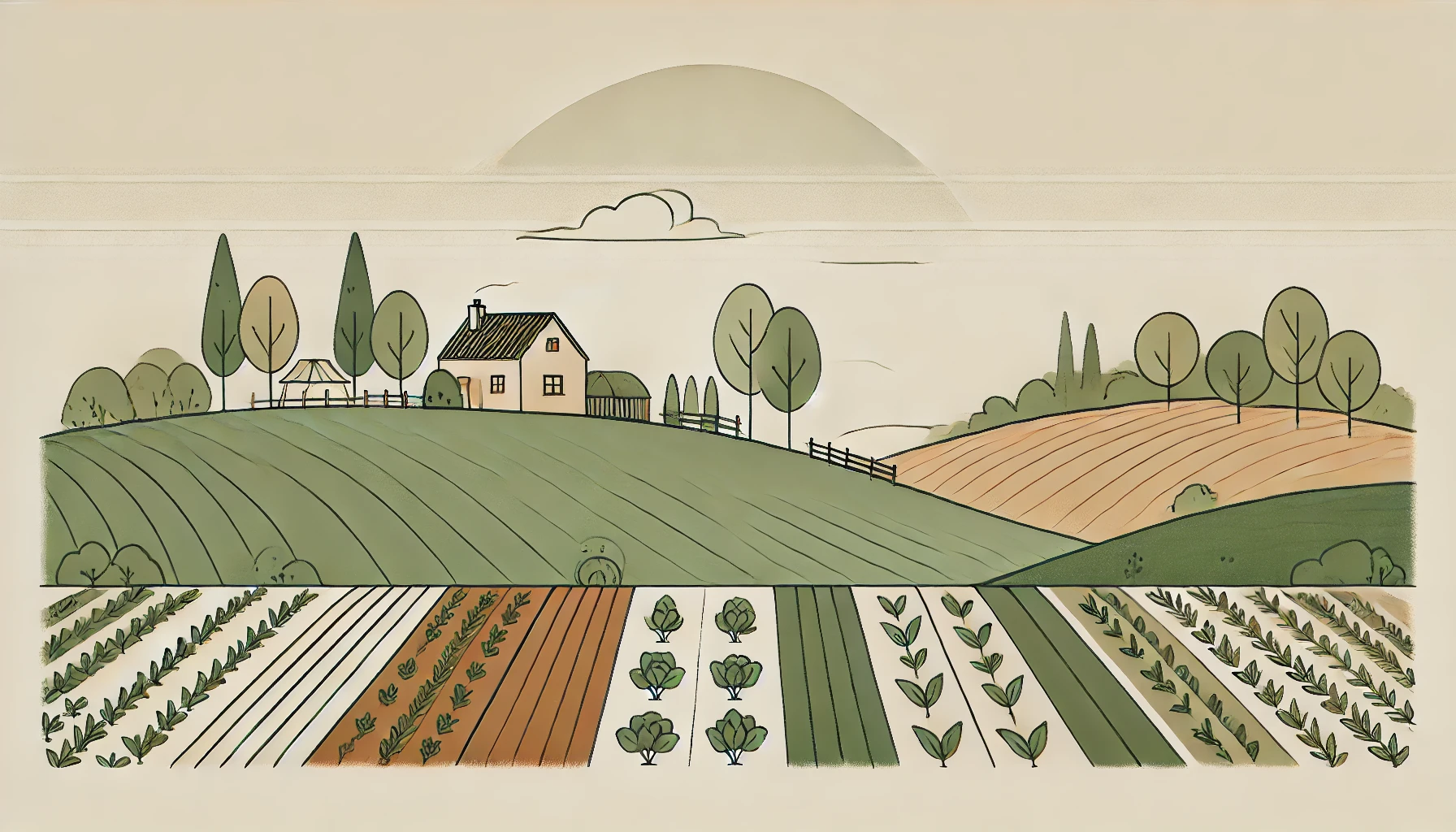 farm and house