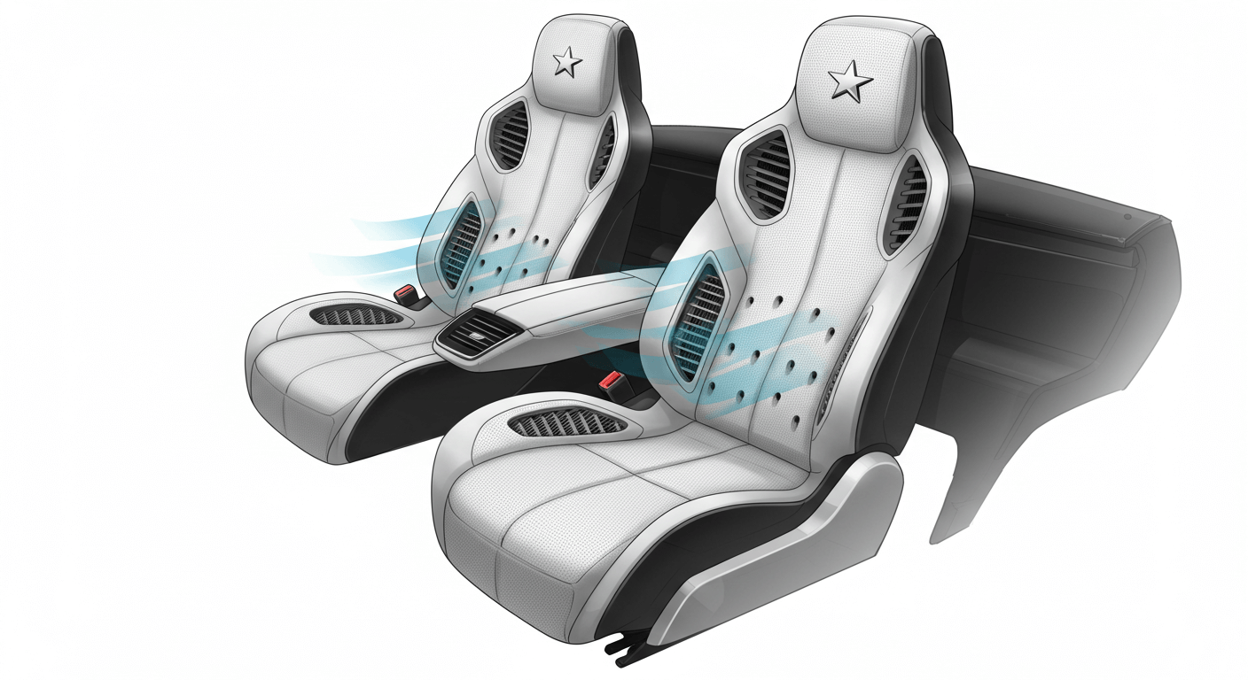 통풍시트: 고급차 수준의 쾌적함, 완성형 시스템